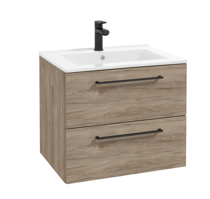 Servantskap Deluxe brunbeiset eik 60 cm REN